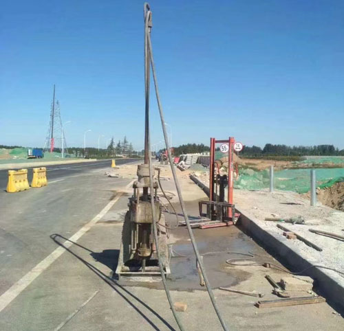 普陀公路高聚物注浆加固